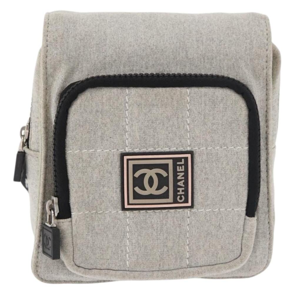 Chanel Cotton Sports Line Waist Bag Gray